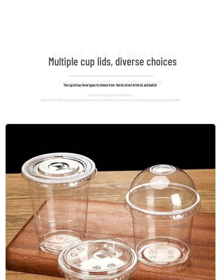 Transparent Mini Milk Tea Disposable Cup with Lid - Small Size for Cold Drinks