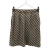 FOXEY Made In Japan Wool Check Pattern Mini Skirt 40 Brown Women Used