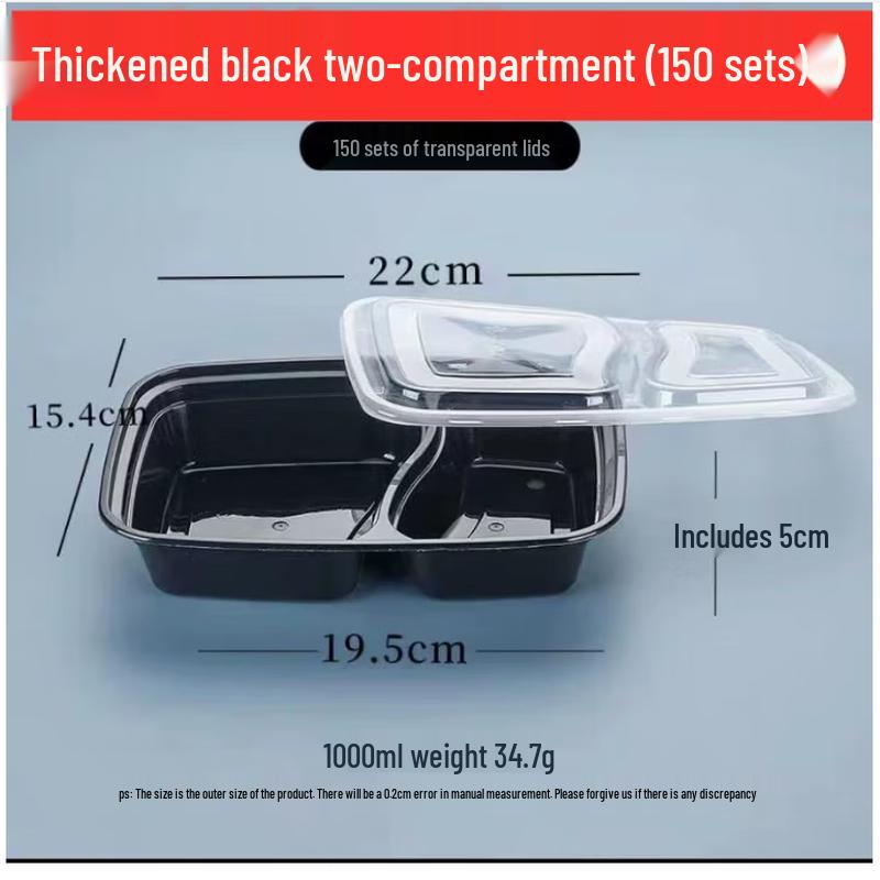 BOUSSAC Disposable PP Plastic Meal Prep & Takeout Containers