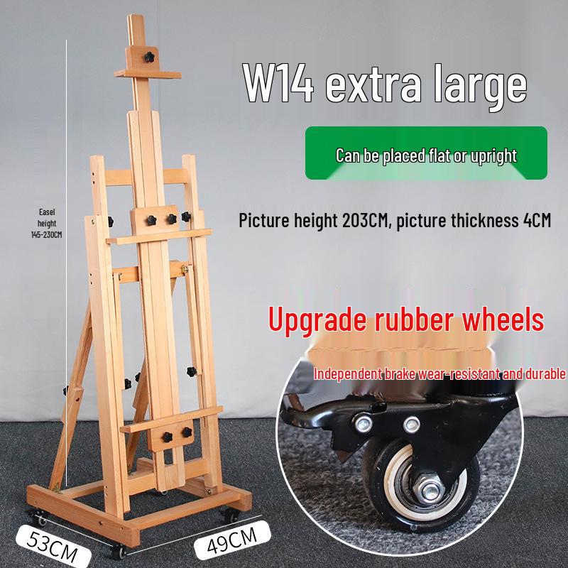 Регулируемый мольберт из бука: Напольный и настольный складной стенд для рисования и масляной живописи