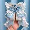 Handmade Jewelry Itabag Decoration Crystal Pearl Knot Bowknot Lolita Angel Wing Bow Bag Pendant Long Streamers Anime Collectible