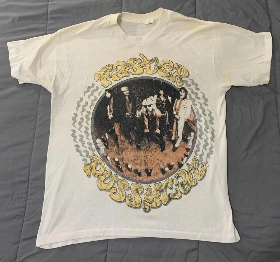Retro Faster Pussycat Band Album Heavy Cotton White Unisex T Shirt S-5XL SE928 Unisex T-Shirt M
