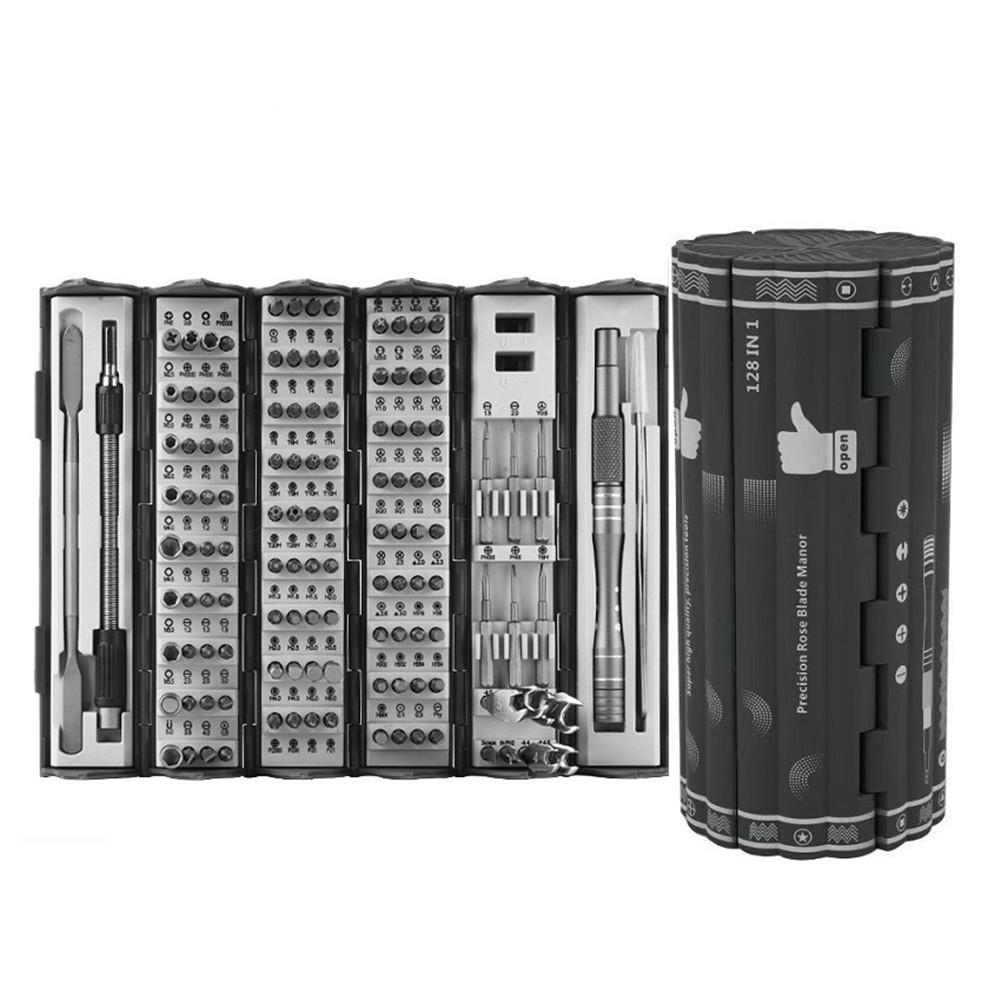 Chrome-vanadium Steel 128 In 1 Precision Screwdriver Set Repair Tools
