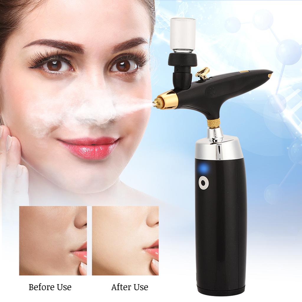 Portable Airbrush Makeup Kit Spray Gun Beauty Airbrush Kit for Beauty Salon HomeBlack