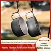 Portable Foldable Titanium Camping Cookware: Multi-functional Purification Pot and Instant Noodle Bowl