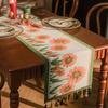 American Retro Jacquard Table Runner Dining Table Cloth Tea Table Cabinet Decorative Strip