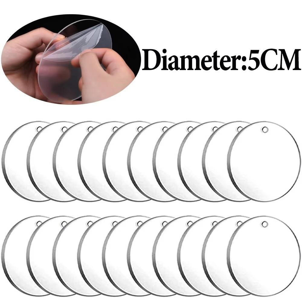 10st DIY 5cm Juldekorationer Klara Runda Semesterkulor Hängen Tomma Akryl DIY Hantverksdekorationer För Julgran