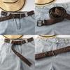 Chic Brown Canvas Belt With Hollow Out Eyeball Design For Men And Women Extra Long In Stock