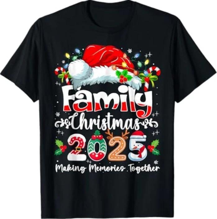 Family Christmas 2025 Matching Outfit Xmas Squad Santa T-Shirt XL
