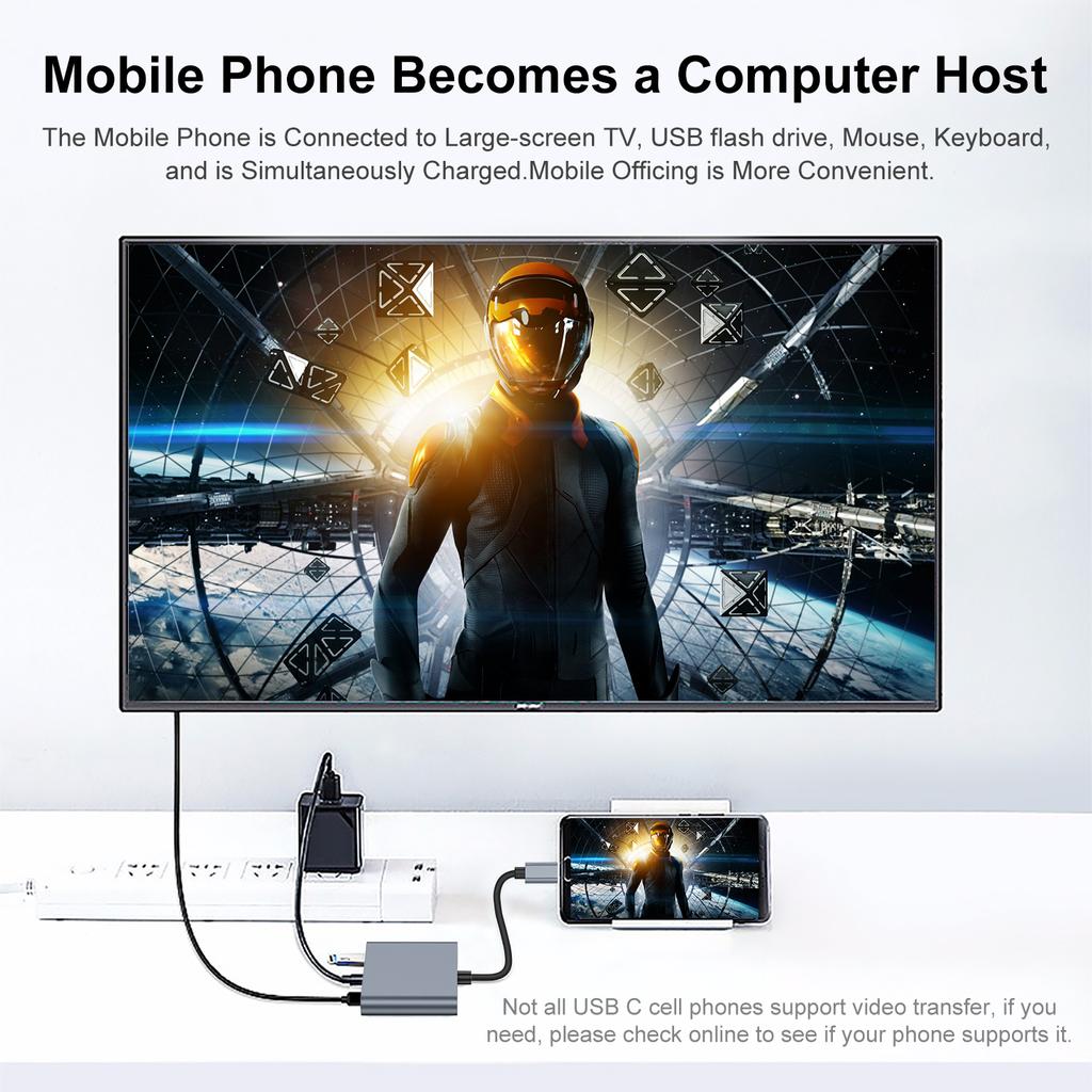 Computer Accessories 3 in 1 USB C Hub Type c to 4k Hdmi Hdtv Usb3.0 PD Type C Hub Docking Station 3 Port for Laptop