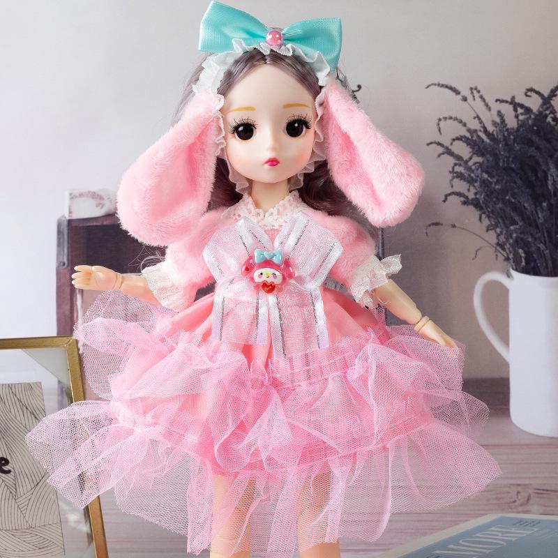 30cm Yitian Barbie Doll Set: BJD Doll with Music, Wedding Dress, and Outfit Changes
