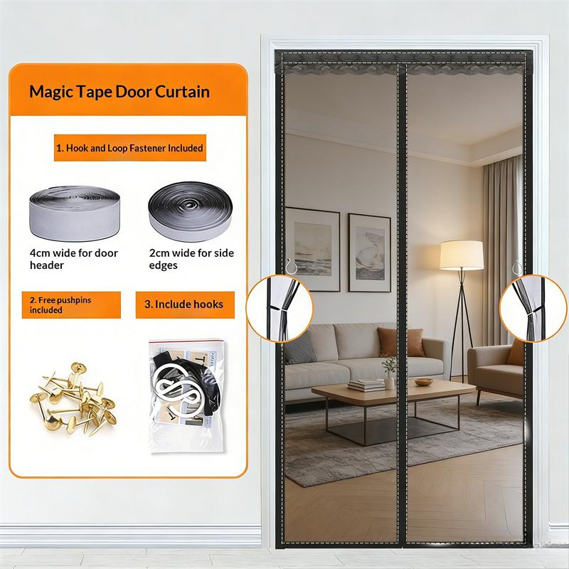 Anti Mosquito Fly Curtains for Doors Screen Magnetic Mosquito Net Door Window Automatic Closing Mesh for Kitchen Living Room
