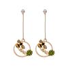 Trendy Bee and Flower Earrings for Girls, Cute and Creative Insect Design, Long Drop Dangling Jewellery