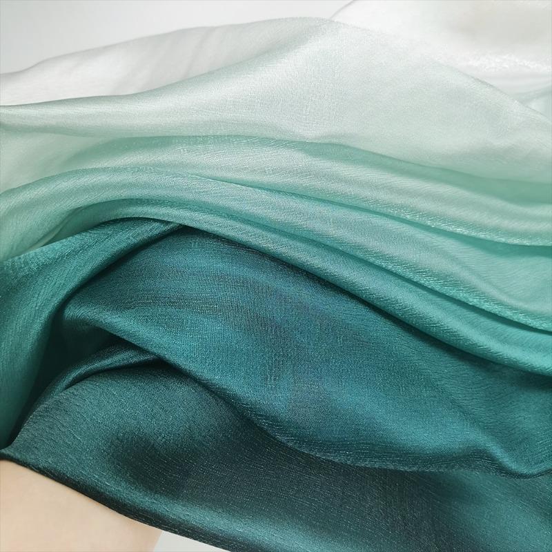 100x150cm Bark Wrinkled Thin Gradient Glitter Fabric for Dress Skirts Stage Costumes Sewing Glossy Needlework Decorative Cloth