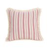 1Pc Striped Jacquard Throw Pillow Case, Retro Geometric Cushion Case with Tassels, Room Decor Party Decor,  No Pillow Insert
