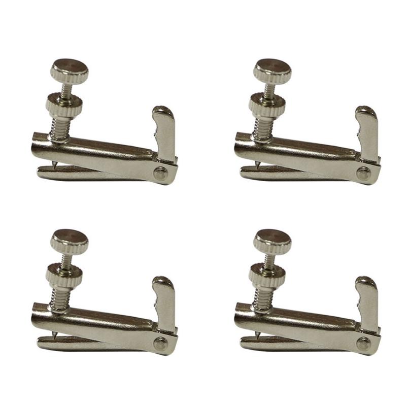 4Pcs Violin String Adjuster Part Musical Instrument Fine Tuning Accessory Violin Fine Tuner for Standard 4/4-3/4 Violin