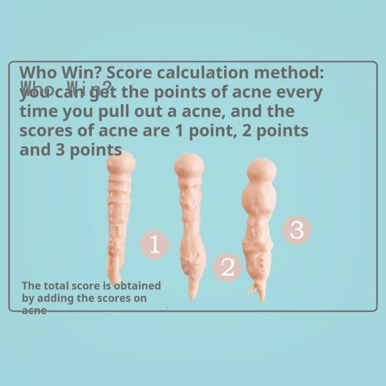 Human Face Pimple Popping Toy with Pointer Wheel Water Spraying Spot Popping Toy Stress Relief Kids Adults Family Party Board Game Prank Prop