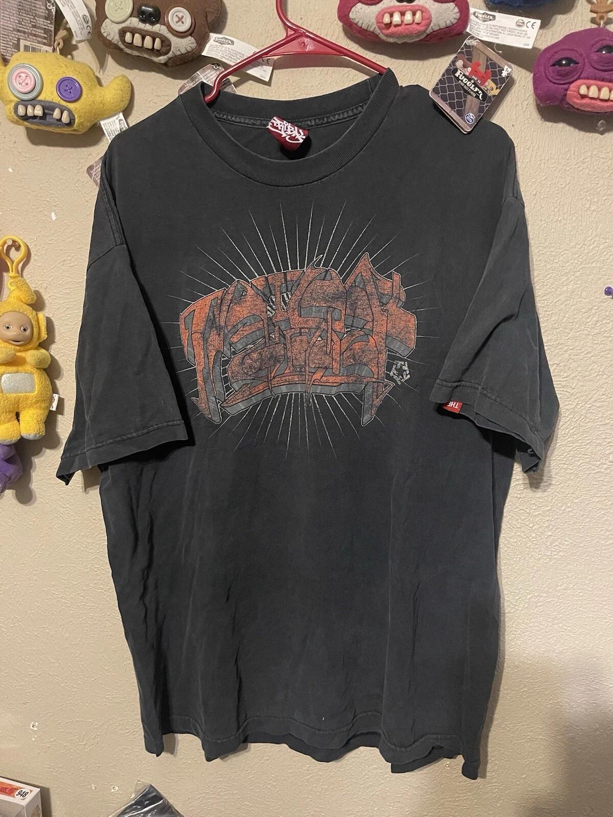 Винтажная tribal-рубашка Streetwear Cope 90-е Граффити XL Нью-Йорк Скейт Y2K 2XL