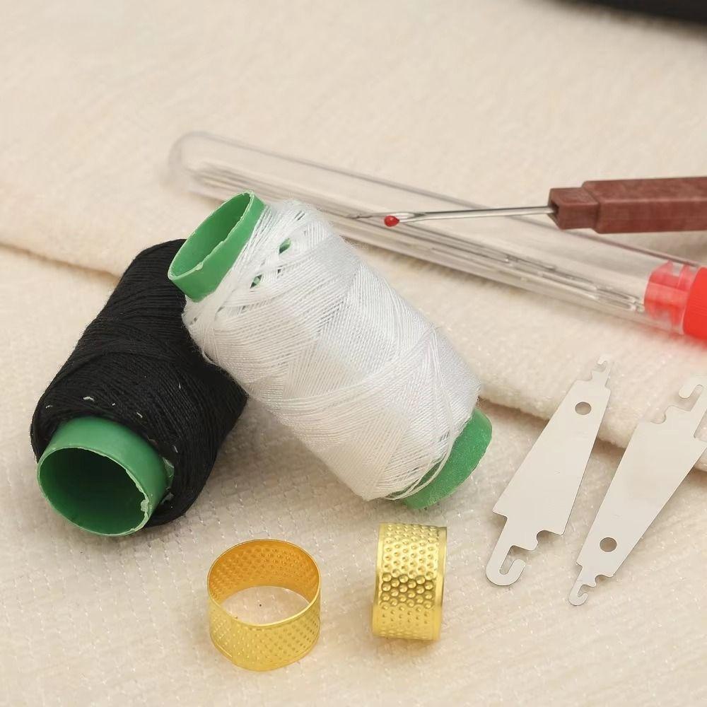 37PCS Large Eye Steel Sewing Tool Set Stainless Steel Manual Sewing Tool Kit Quilt Sewing