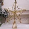 Hauts d'arbre de Noël Décorations d'accessoires DIY pour fête de Noël en forme d'étoile