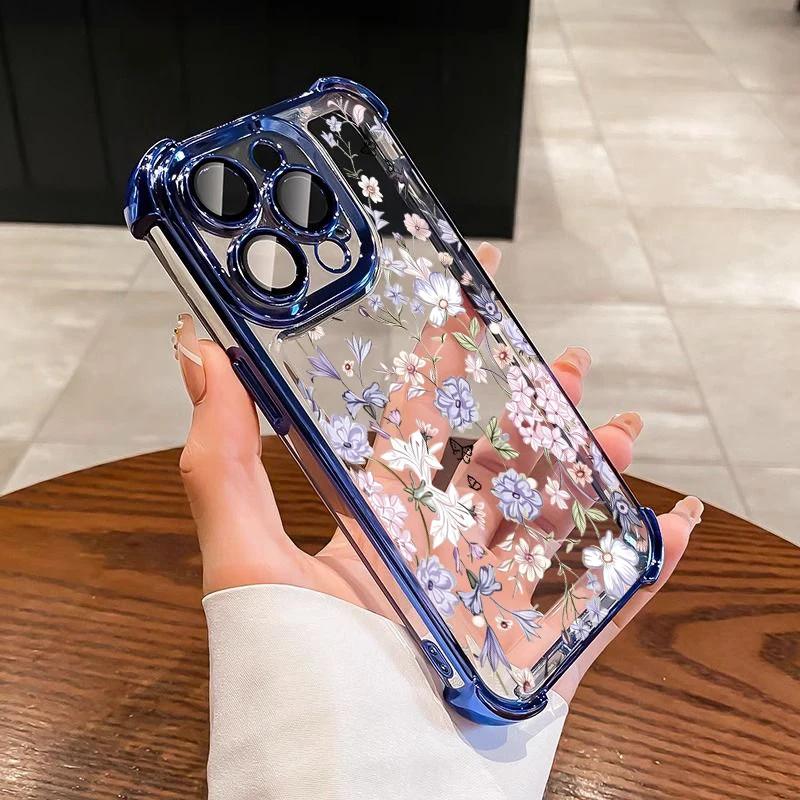 Phone Case For Honor 600 Lite 400 Pro X8D X6D X9B X7A X6A X8B X8 Magic 7 Lite Vintage Soft Violet Flowers Cover Air Bag