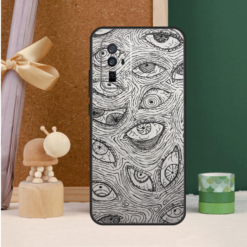 Scary Face Eyes Smiley Case For Xiaomi 15T 13T 14T Pro 13 14 15 Ultra 17 Pro Max POCO F7 F5 F6 X5 X6 X7 Pro Cover