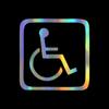 Adesivo per Auto di Alta Qualità per Accesso Disabili 13.5cm Simbolo Sedia a Rotelle Handicap Decalcomania in Vinile Resistente ai Graffi per Finestrino Auto
