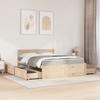 VidaXL Bed with Drawers and Mattress 160x200 Cm Solid Pine Wood, Bedroom Furniture, Wooden Bed, Bed with Drawer, 3281892