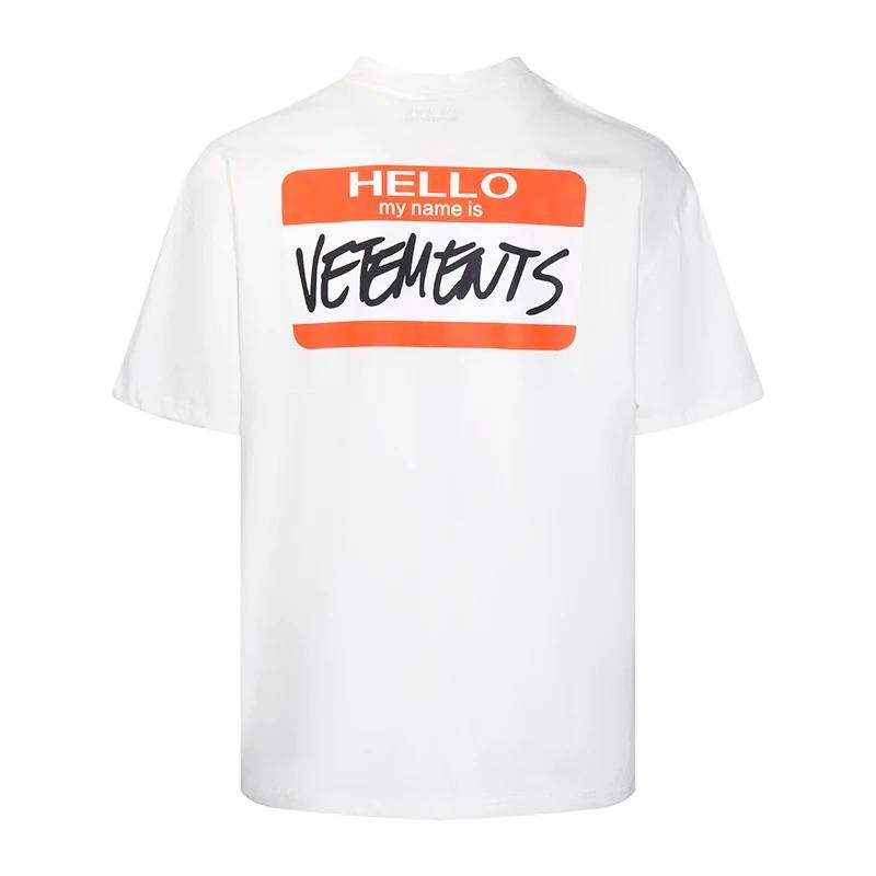 

Модная брендовая футболка с коротким рукавом, футболка с надписью граффити, большой логотип, унисекс, женские свободные повседневные топы большого размера, футболка с круглым вырезом VTM M