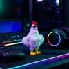3D Printed Muscle Chicken Figurine Funny Cool Rooster Statue with Sunglasses Collectible Muscular Cock Desktop Ornament for Home Office Executive Desk