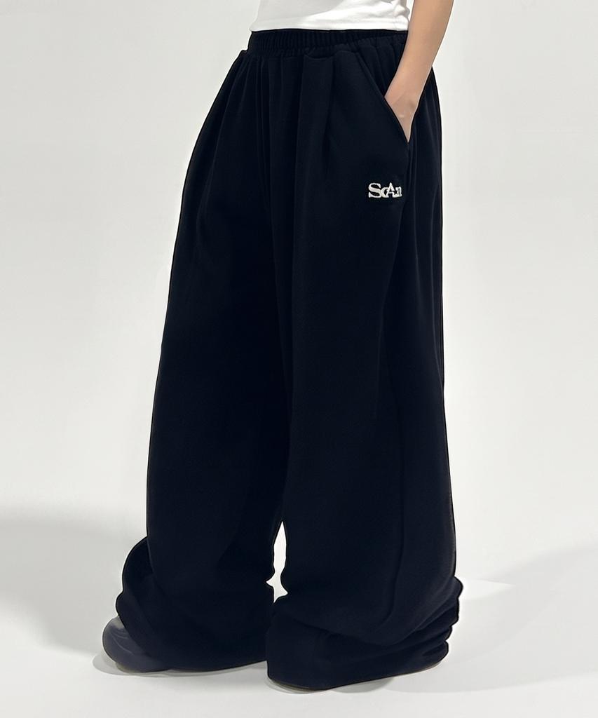 FUZZY SCAN Signature Curved Balloon Pants Black