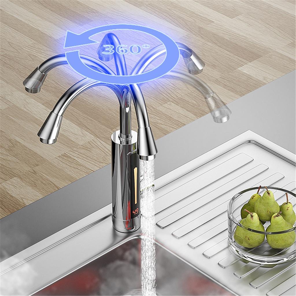 3300W IPX4 Temperature Display Tankless Instantaneous Water 220V/50HZ Electric Kitchen Water-Heater Instant Hot Water Faucet-Heater