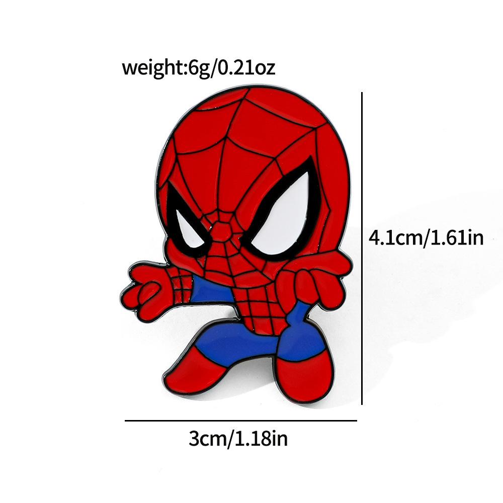 Милая и креативная брошь-значок из сплава Человек-Паук, персонажи европейского и американского кино и телевидения, супергерой, металлические аксессуары-значки