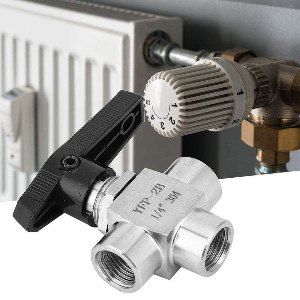 3 Way Ball Valve 1/4“ Air Tube Hand Valve Thread Spring Check Valve   Water Pipe Flow Control