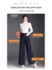 Women's Drapey Loose Suit Pants - Autumn/Winter 2025, Plus Velvet Woolen, High-End Feel, Wide Leg, Straight, Long, Casual Style.