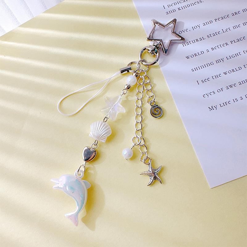 Handykette mit Ozean-Thema, Schlüsselanhänger mit Meeresmotiven, Hai-Handyanhänger, Taschenanhänger-Accessoire