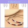 Trendy Alloy Geometric Earrings In Vibrant Blue Red Plaid For Women 2021 Autumn Fashion