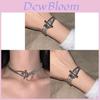 Copper Asymmetric Jewelry Bracelet With Rhinestones For Women Summer Gift