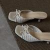 Fashion Butterfly-knot Woman Slippers Fashion High Heel Slides Ladies Concise Party Dress Summer Shoes