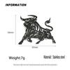 Edelstahl Stier Broche für Anzughemden - Tier Design