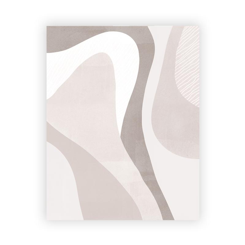 Earth Tone Abstract Geometry Canvas Painting Beige Gray Neutral Color Poster Wall Pictures Boho Wall Art Print Living Room Decor