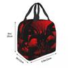 Dragon Red Moon Pattern Insulated Lunch Bag for Women Office Cooler Thermal Food Box Tote Portable Lunch Boxes Container