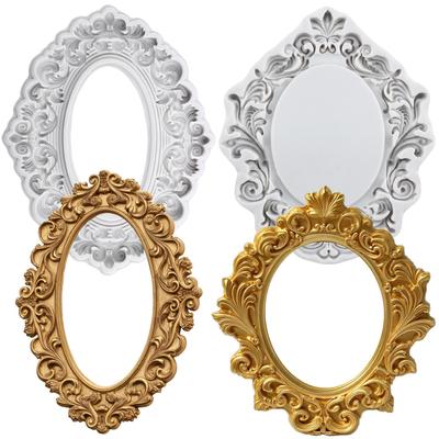 Baroque Photo Frame Silicone Mold Picture Frames Fondant Molds Cake Decorating Tools Theme Cake Dessert Decorated Chocolate Candy Mold