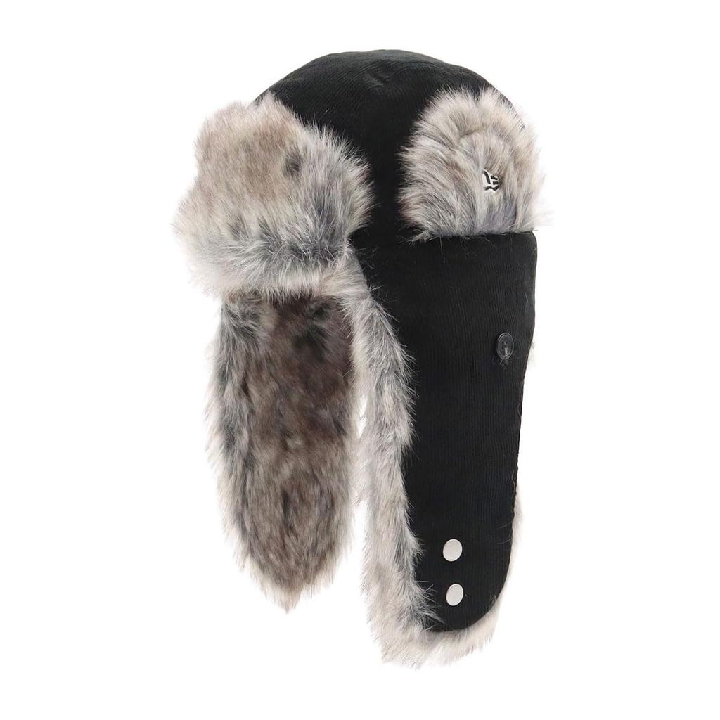 New Era Kinder Trapper Cordhemd, Einfarbig Schwarz, M/L, KINDER TRAPPER CORD SCHWARZ