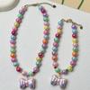 Adjustable Elastic Cat Neck Chain Colorful Dog Cat Pet Collar  Pet Costume Accessories