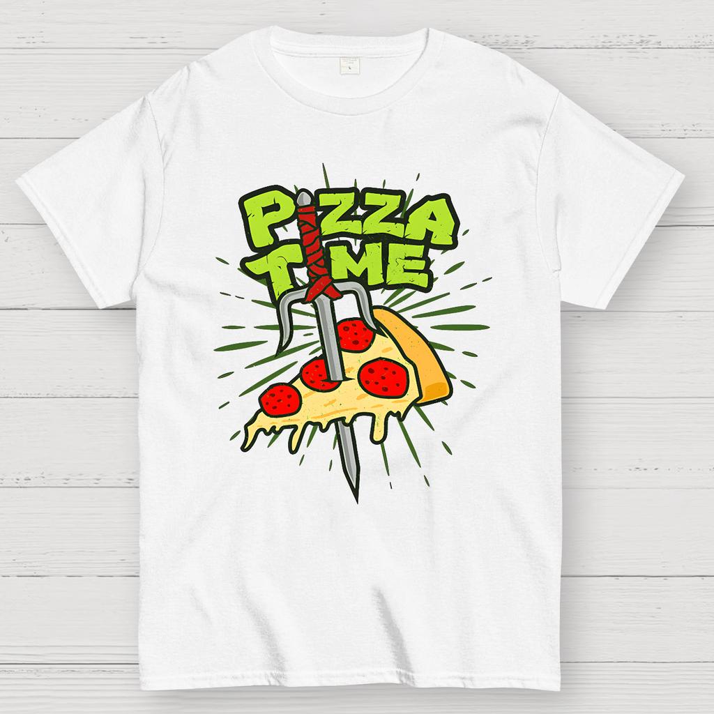 Pizza Time Cotton Summer Casual Cool Loose T-Shirt