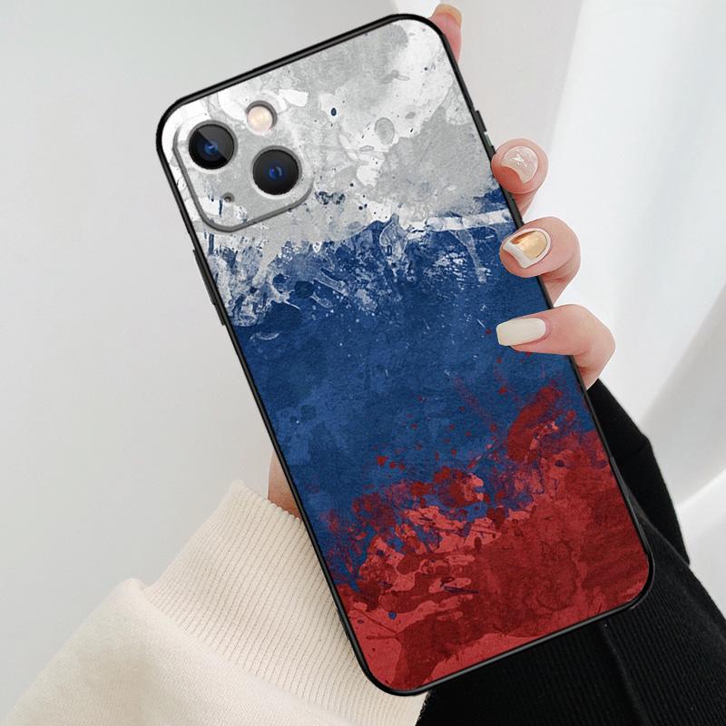 Russian Flag Phone Case For iPhone 17 Pro Max 15 14 13 11 12 16 Pro Max Mini 15 16 Plus 16e 17 Air Cover