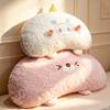 Süßes beidseitiges Tierkissen 3 Stile Hase, Katze und Schaf, weiches flauschiges Plüschkissen für Bett, Sofa, Rückenstütze.
