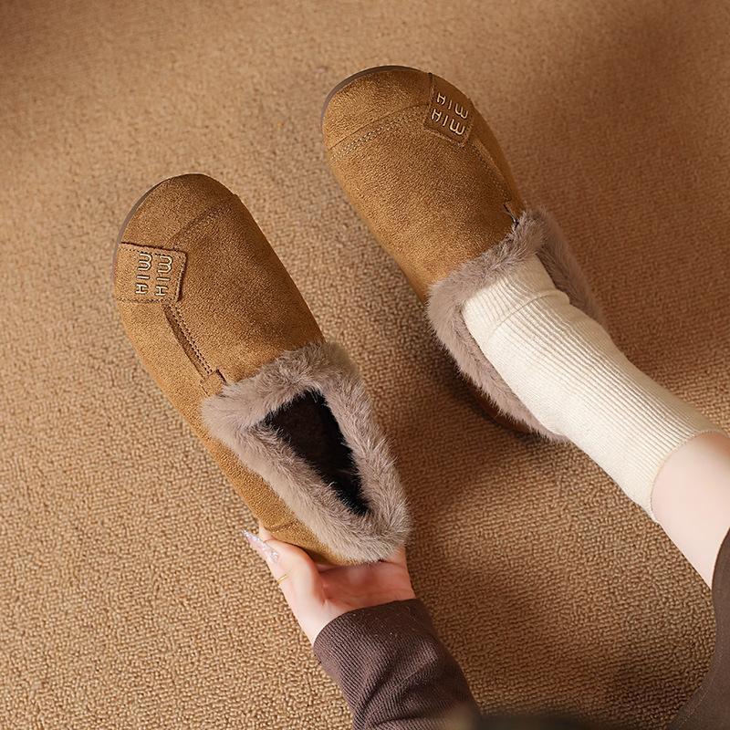 2025 Winter New Cotton Shoes Women's Soft Sole Soft Surface Velvet Warm Snow Mother Shoes Comfortable Cloth Shoes