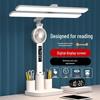UOSU faltbare LED-Schreibtischlampe mit Ventilator & Uhr